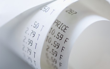 image: grocery price receipt
